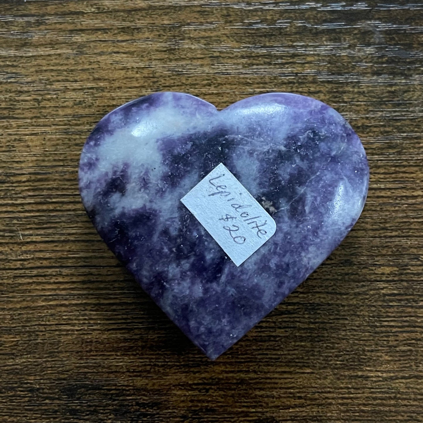 Natural Lepidolite Heart-Purple Healing Crystal-Gemstone Heart-Home Decoration