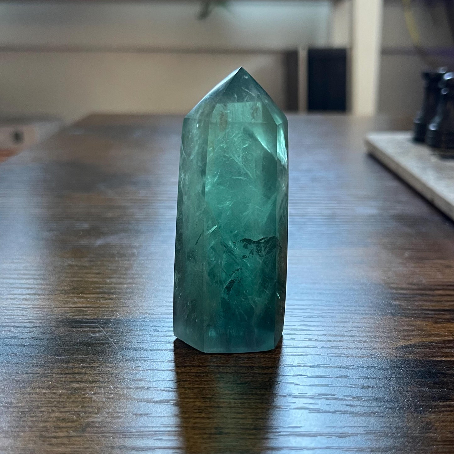 Green Fluorite Tower healing Fluorite Crystal