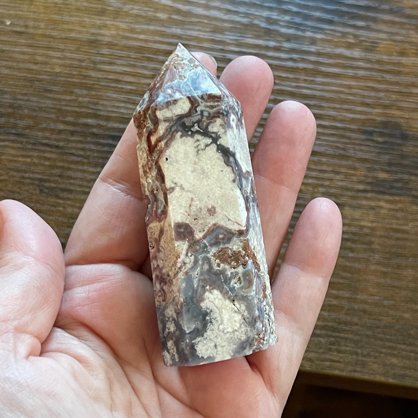 Blue Flower Agate Tower Healing Energy Agate Crystal