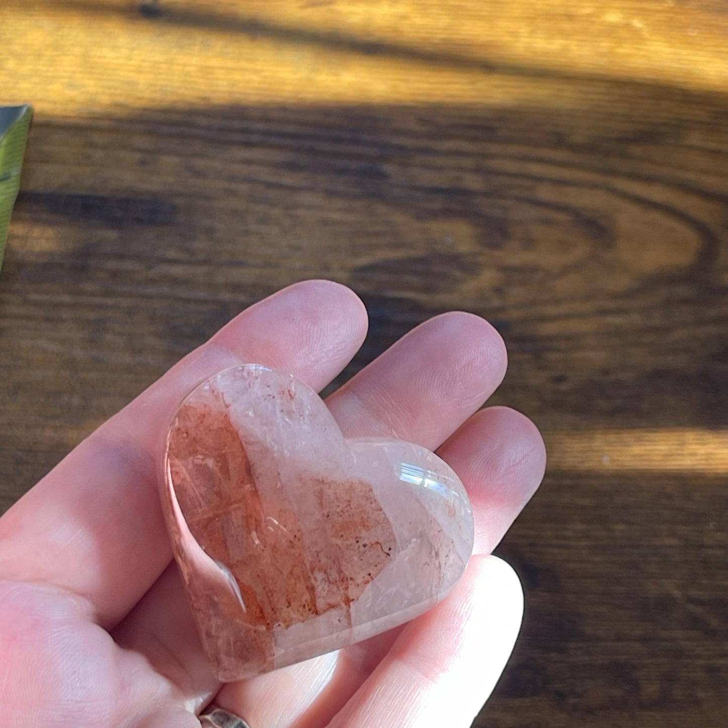 Sweet little Hematoid Heart Crystal Energy healing crystal heart