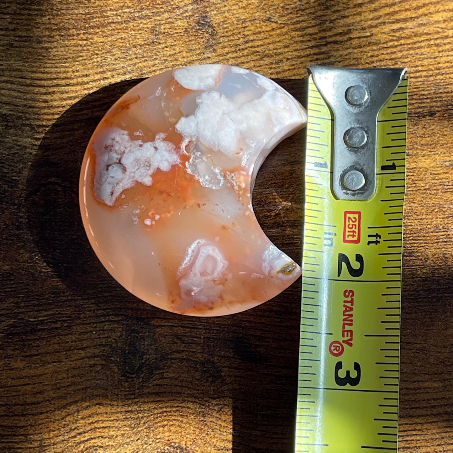 Flower Agate Moon Healing Crystal Moon