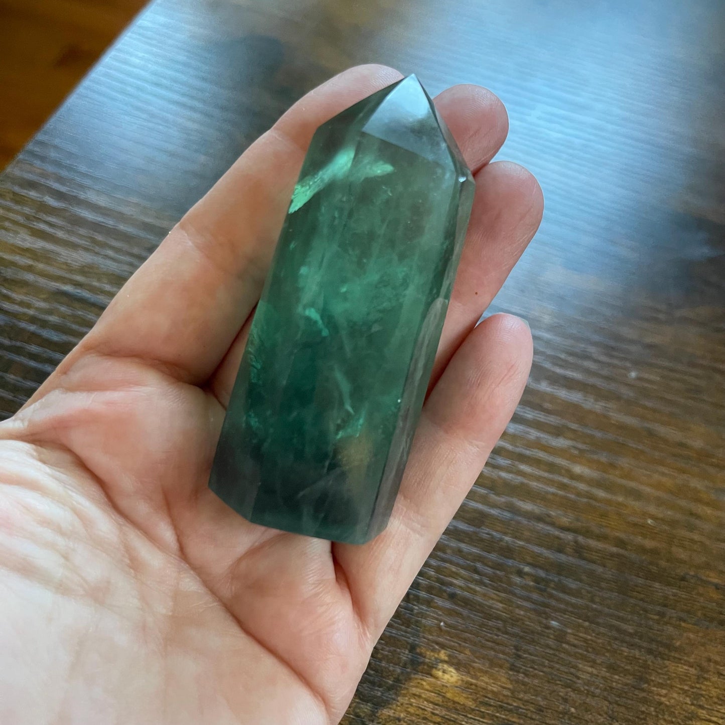 Green Fluorite Tower healing Fluorite Crystal