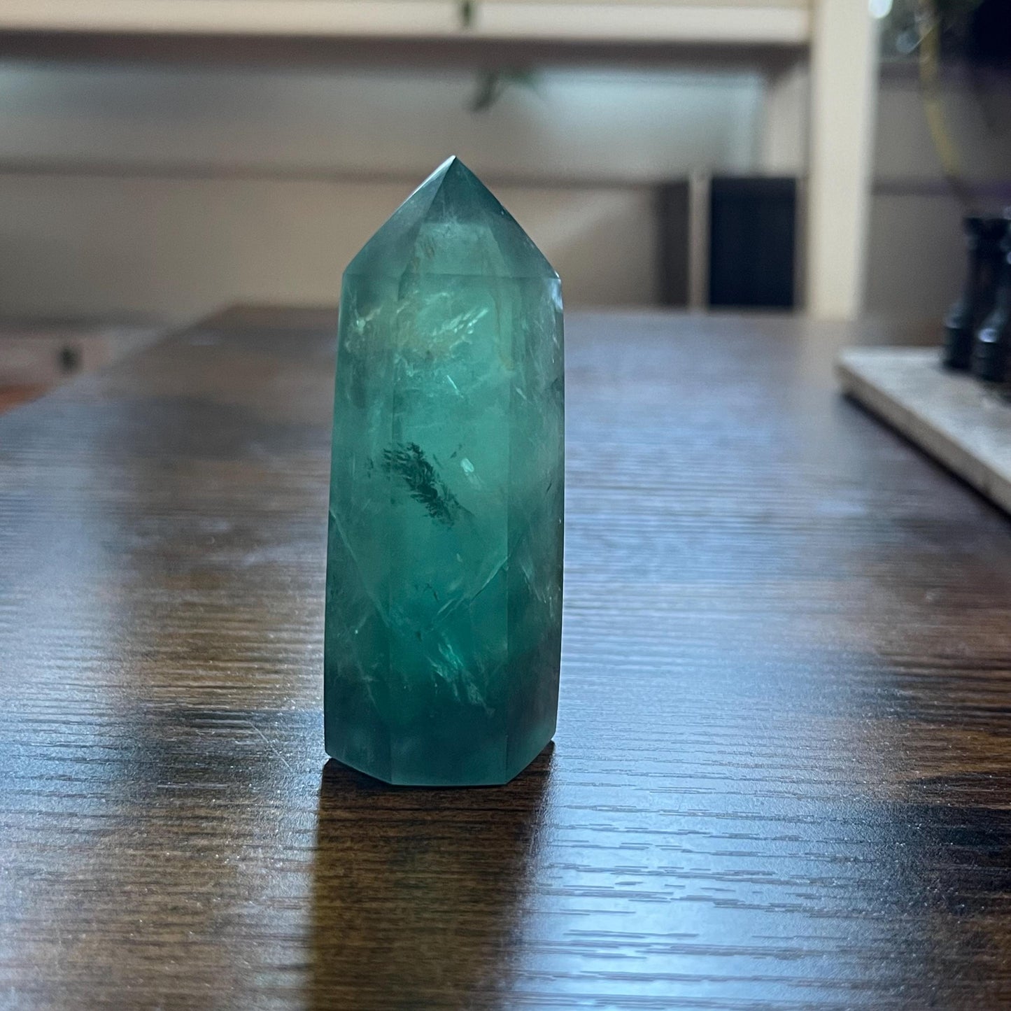 Green Fluorite Tower healing Fluorite Crystal