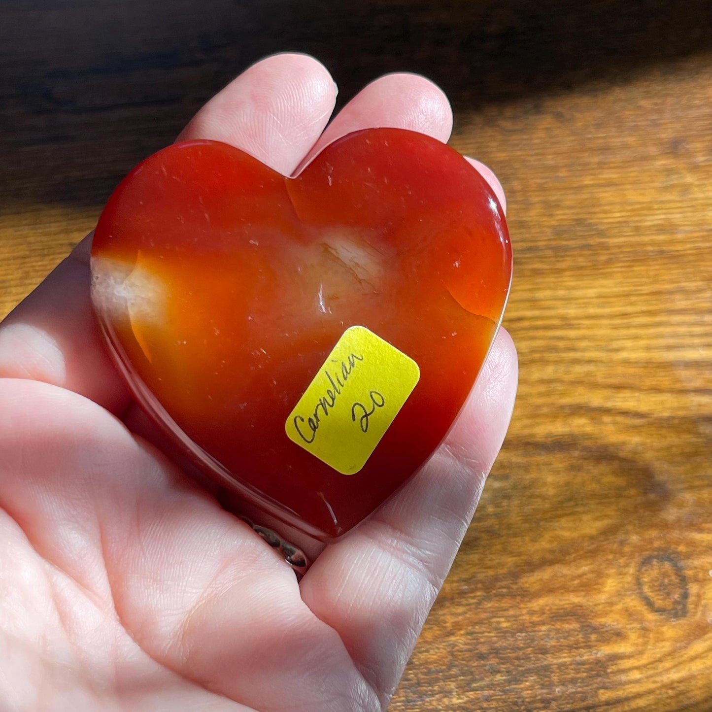 Sweet Carnelian Heart with Druzy Healing energy crystal