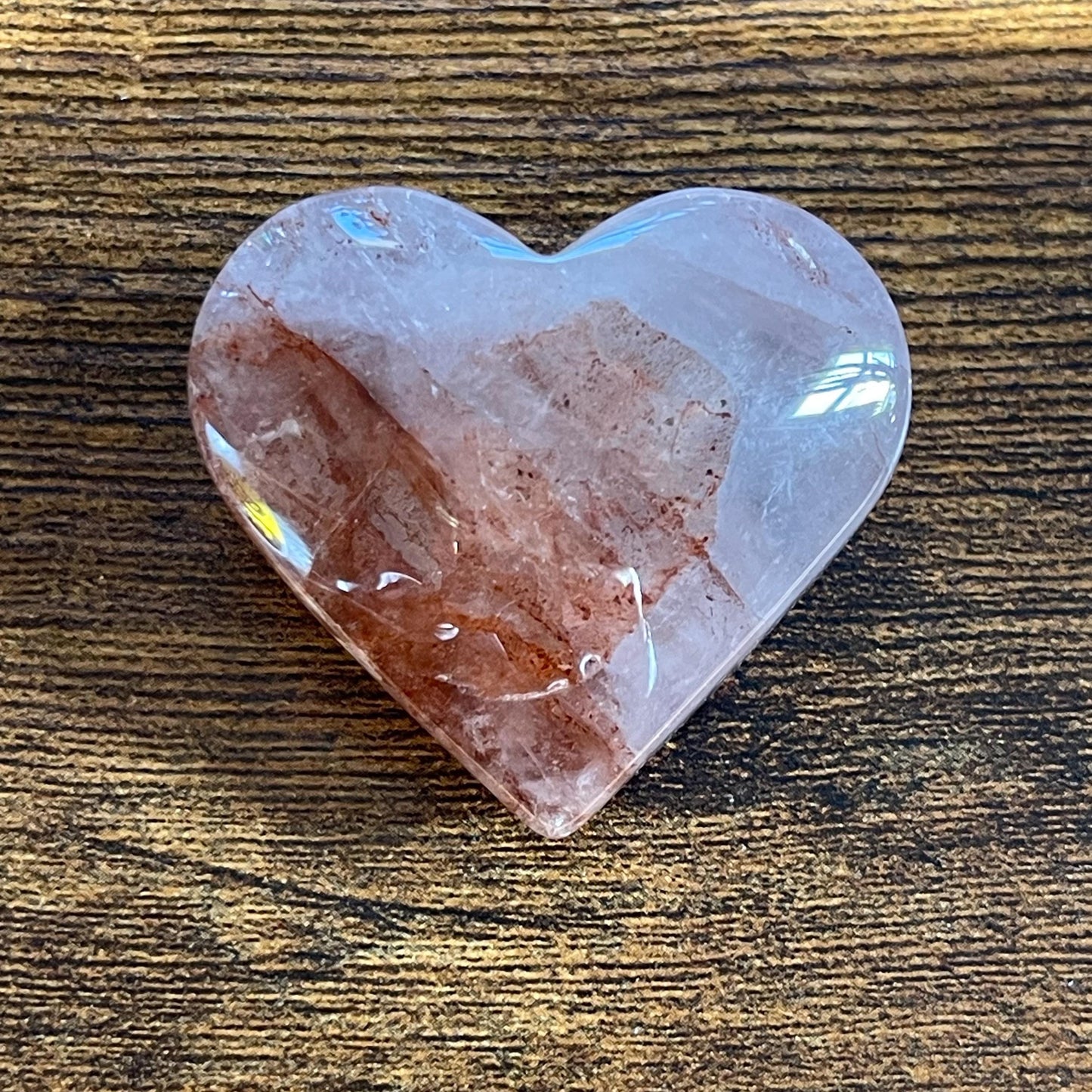 Sweet little Hematoid Heart Crystal Energy healing crystal heart