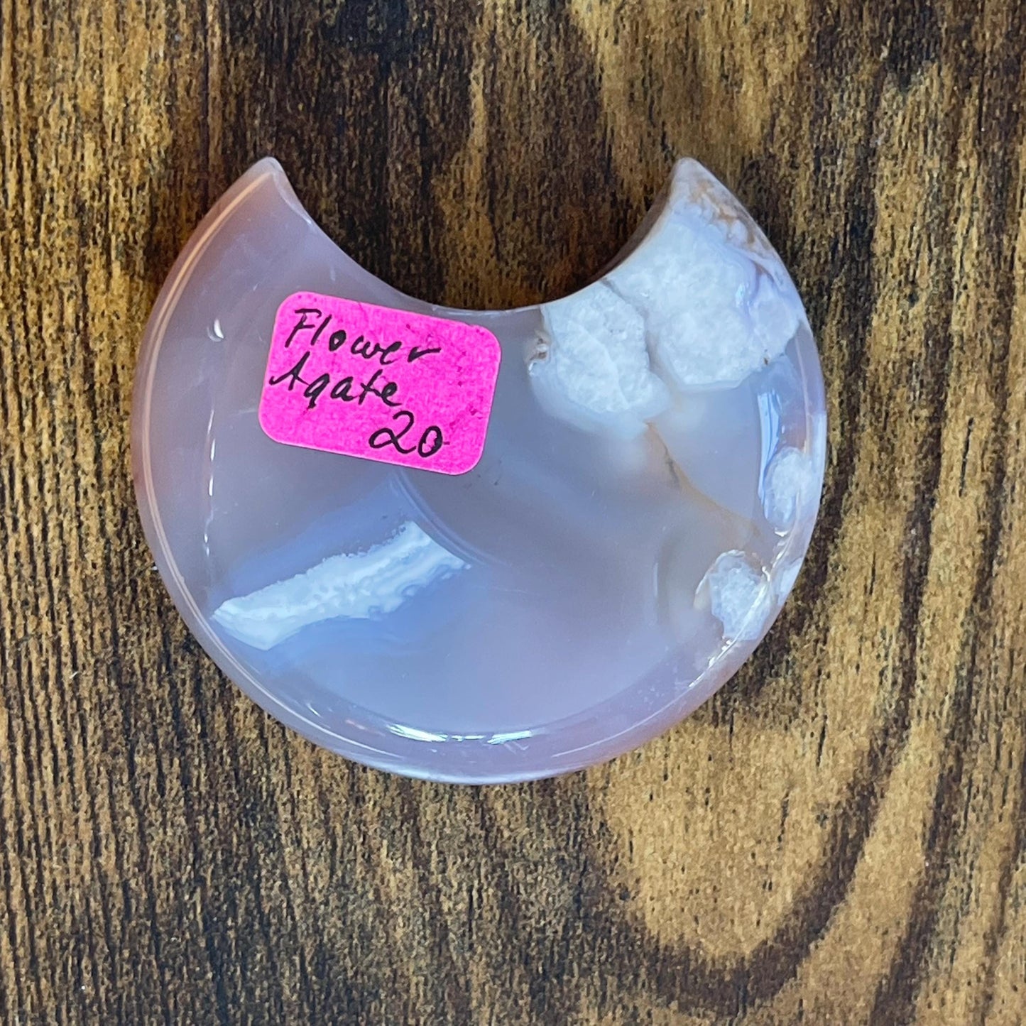 Flower Agate Moon Healing Crystal Moon