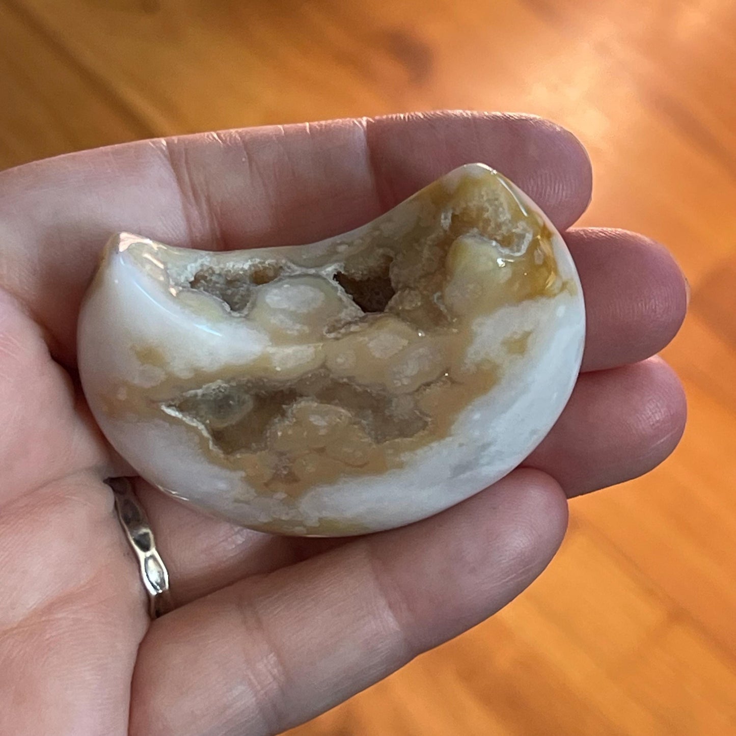 Flower Agate Moon Crystal
