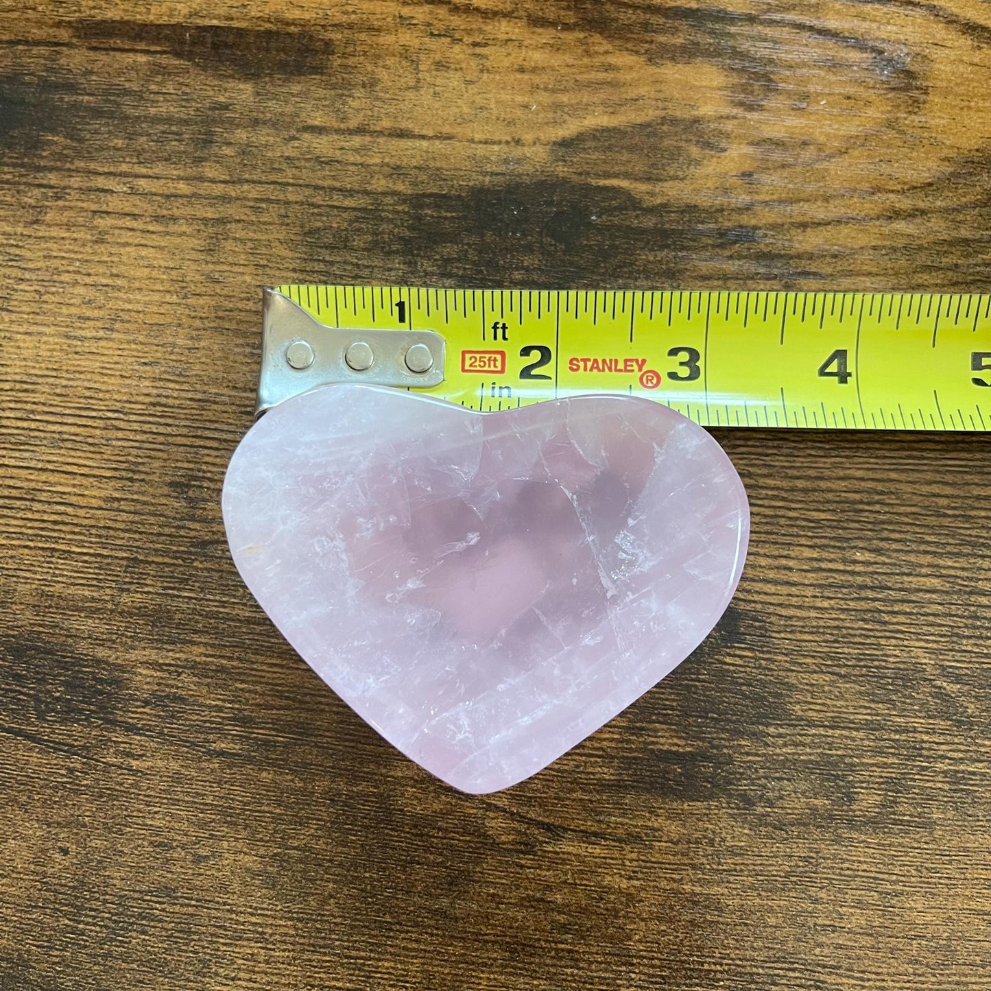 Rose Quartz Heart Dish Healing Love Crystal