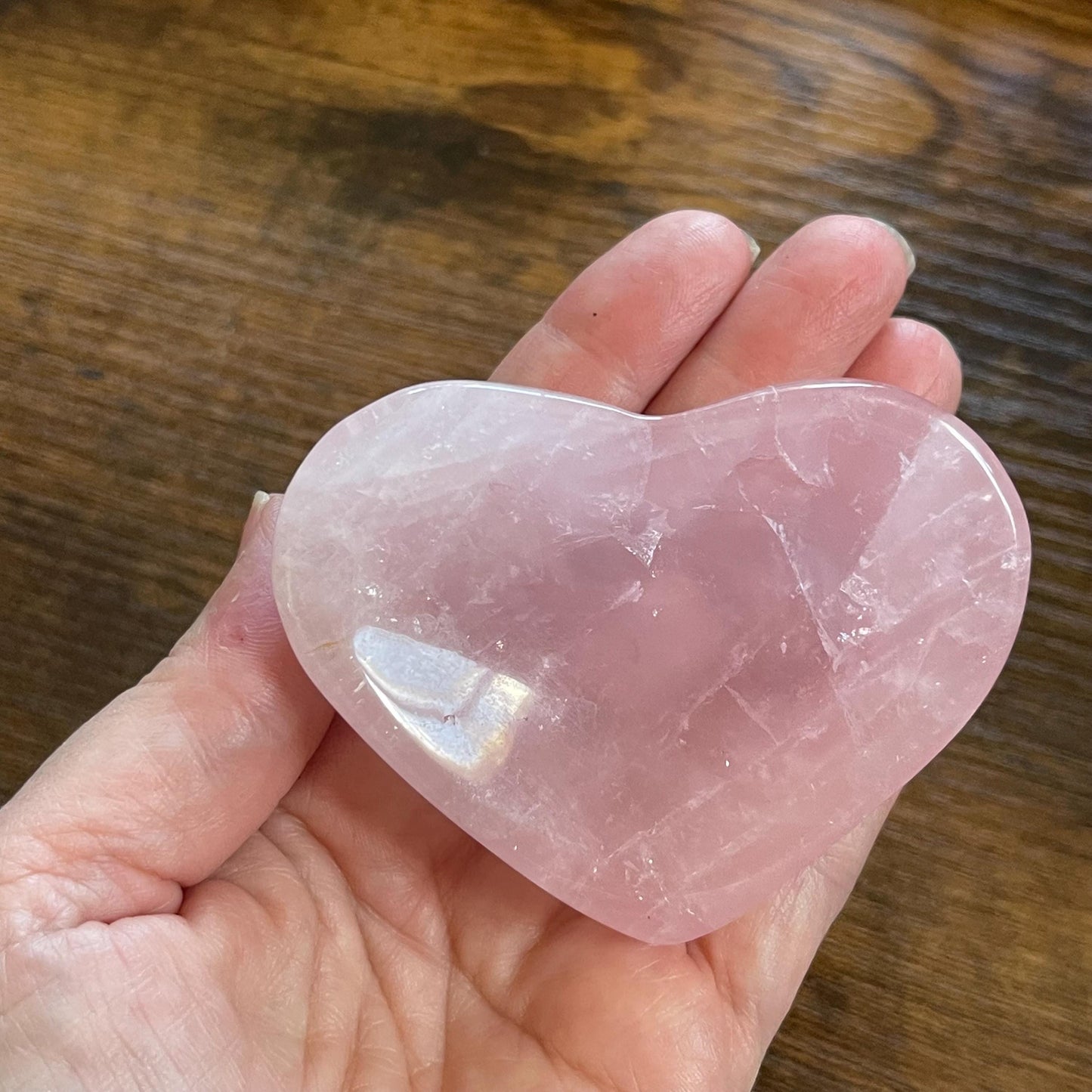 Rose Quartz Heart Dish Healing Love Crystal
