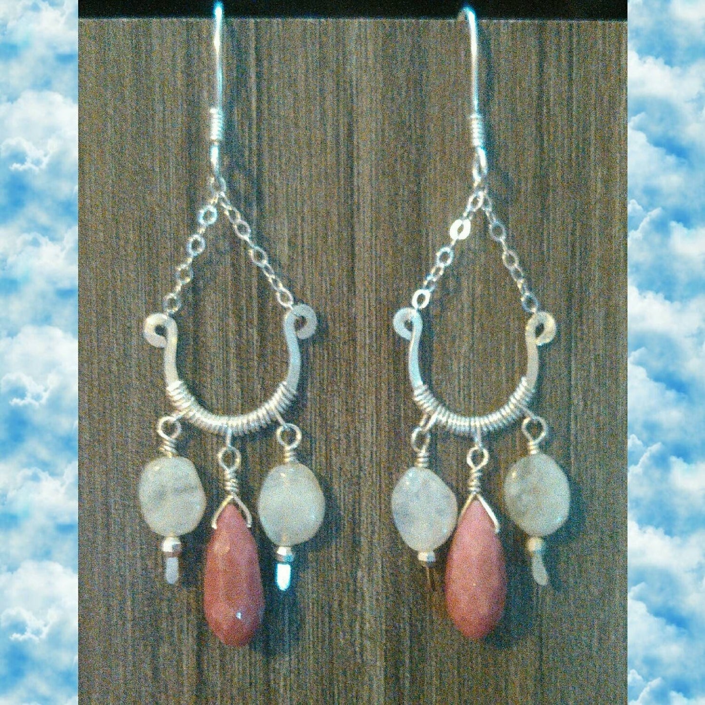 Handmade Boho Sterling and Gemstone Earrings