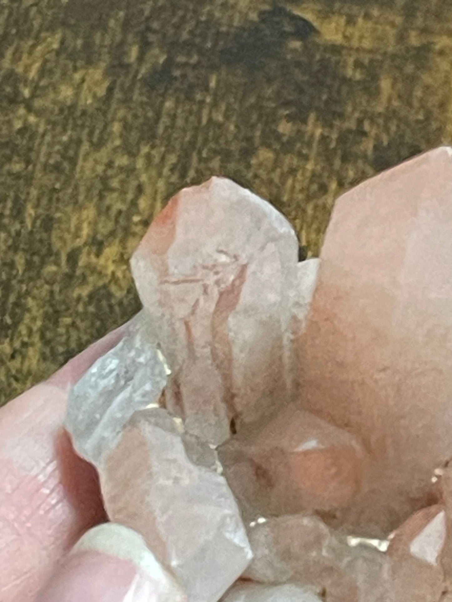 Pink Hematite Quartz Cluster Pink Quartz Elestial Quartz Natural Hematoid Cluster | Red Hematite Quartz Crystal Home Decor Gift