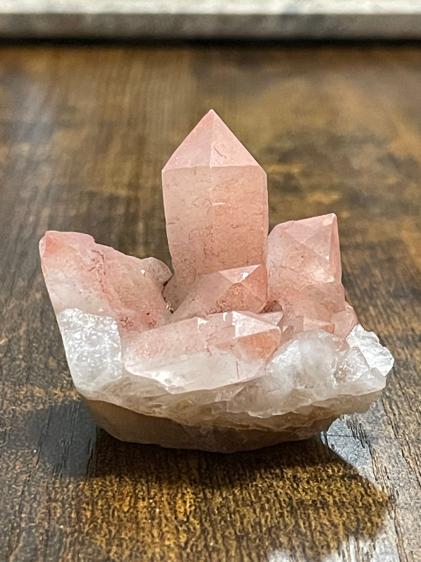 Pink Hematite Quartz Cluster Pink Quartz Elestial Quartz Natural Hematoid Cluster | Red Hematite Quartz Crystal Home Decor Gift