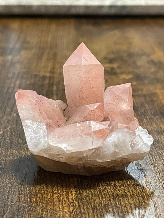 Pink Hematite Quartz Cluster Pink Quartz Elestial Quartz Natural Hematoid Cluster | Red Hematite Quartz Crystal Home Decor Gift