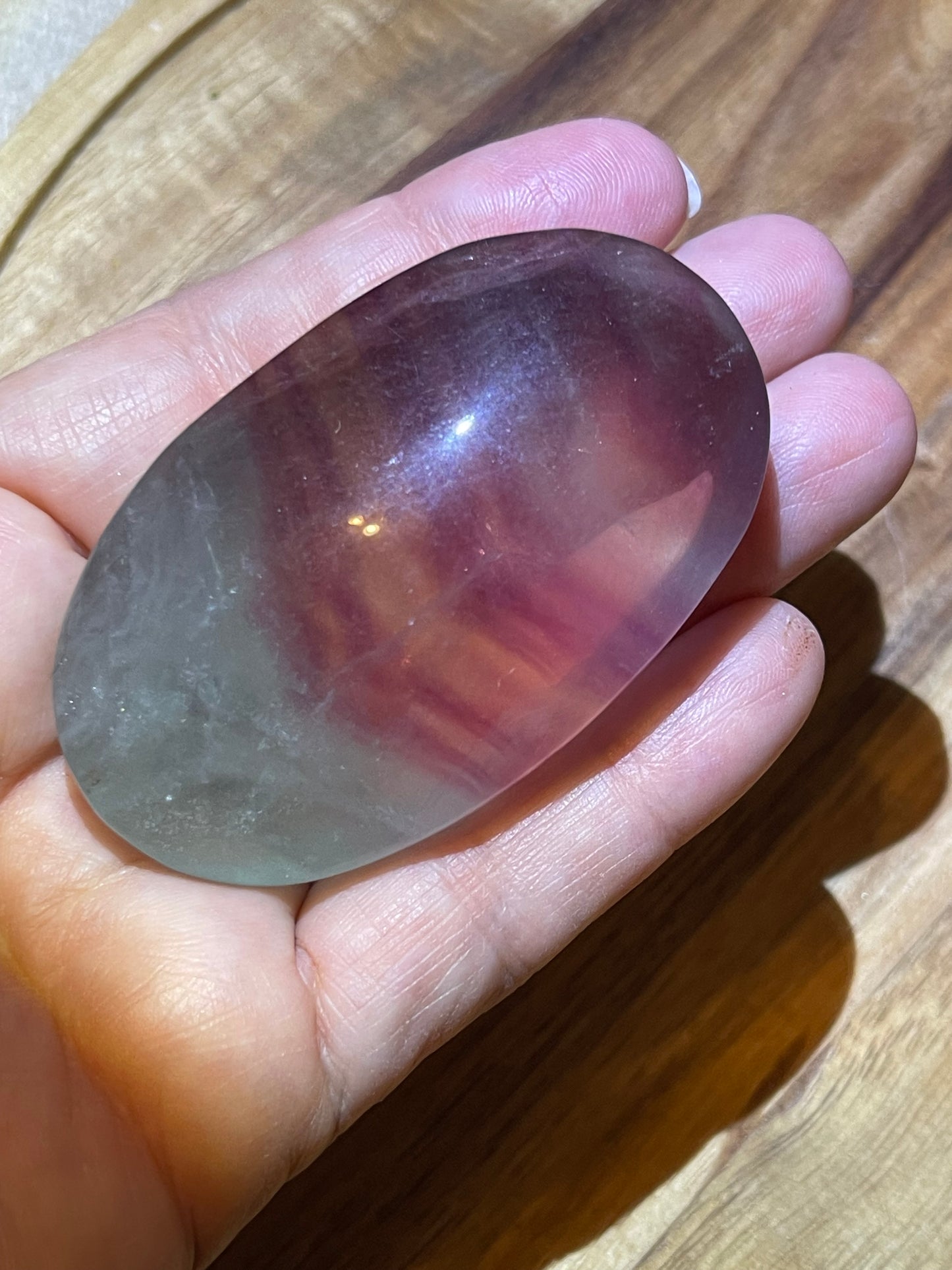 Fluorite Palmstone Candy Fluorite Crystal Rainbow Fluorite Reiki Crystal Palm stone