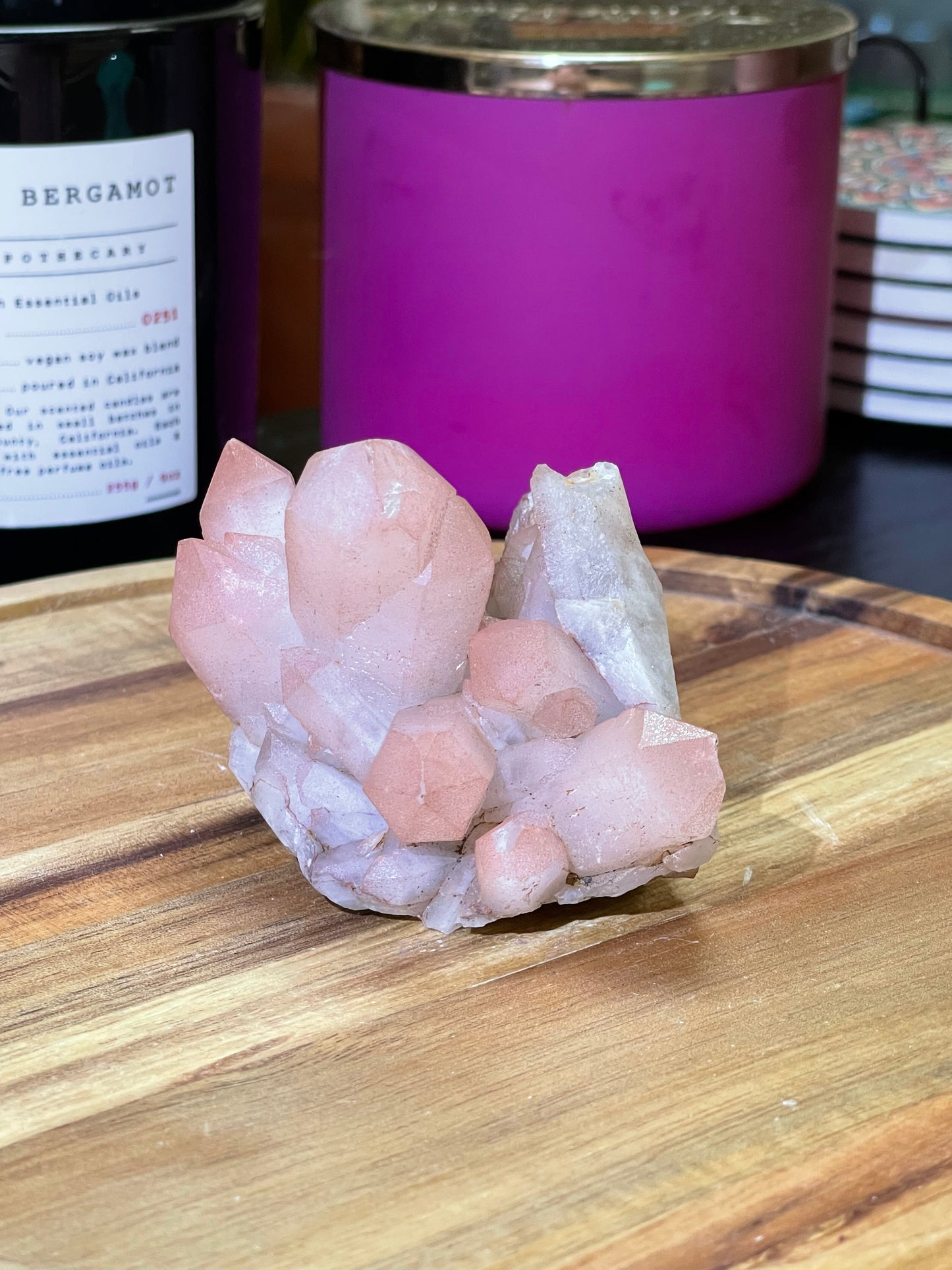 Pink Hematite Quartz Cluster | Pink Quartz | Elestial Quartz | Natural Hematoid Cluster
