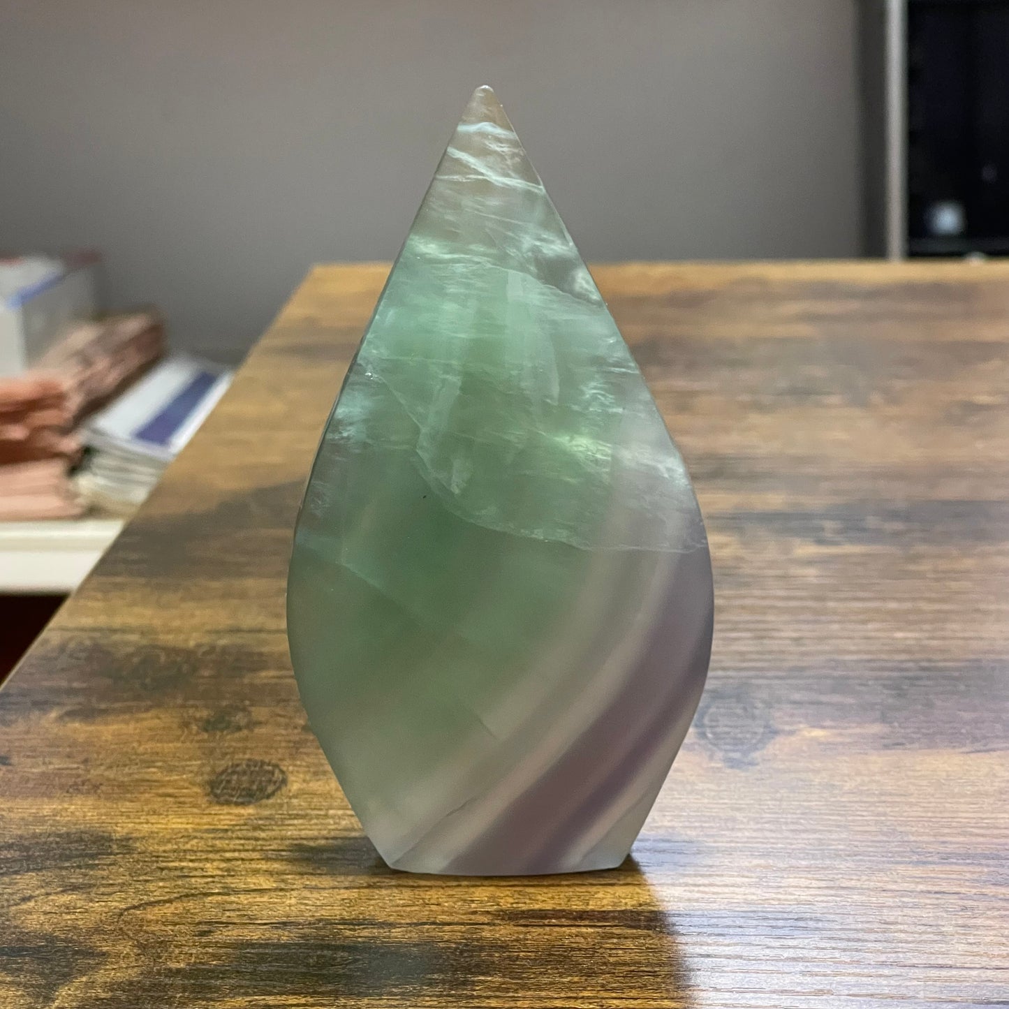 Yttrium Fluorite healing Crystal Flame/teardrop