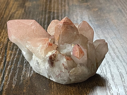 Crystal Cluster Pink Hematite Quartz Cluster Crystal Natural Elestial Quartz  Hematoid Cluster Red Hematite Quartz Crystal Home Decor Gift