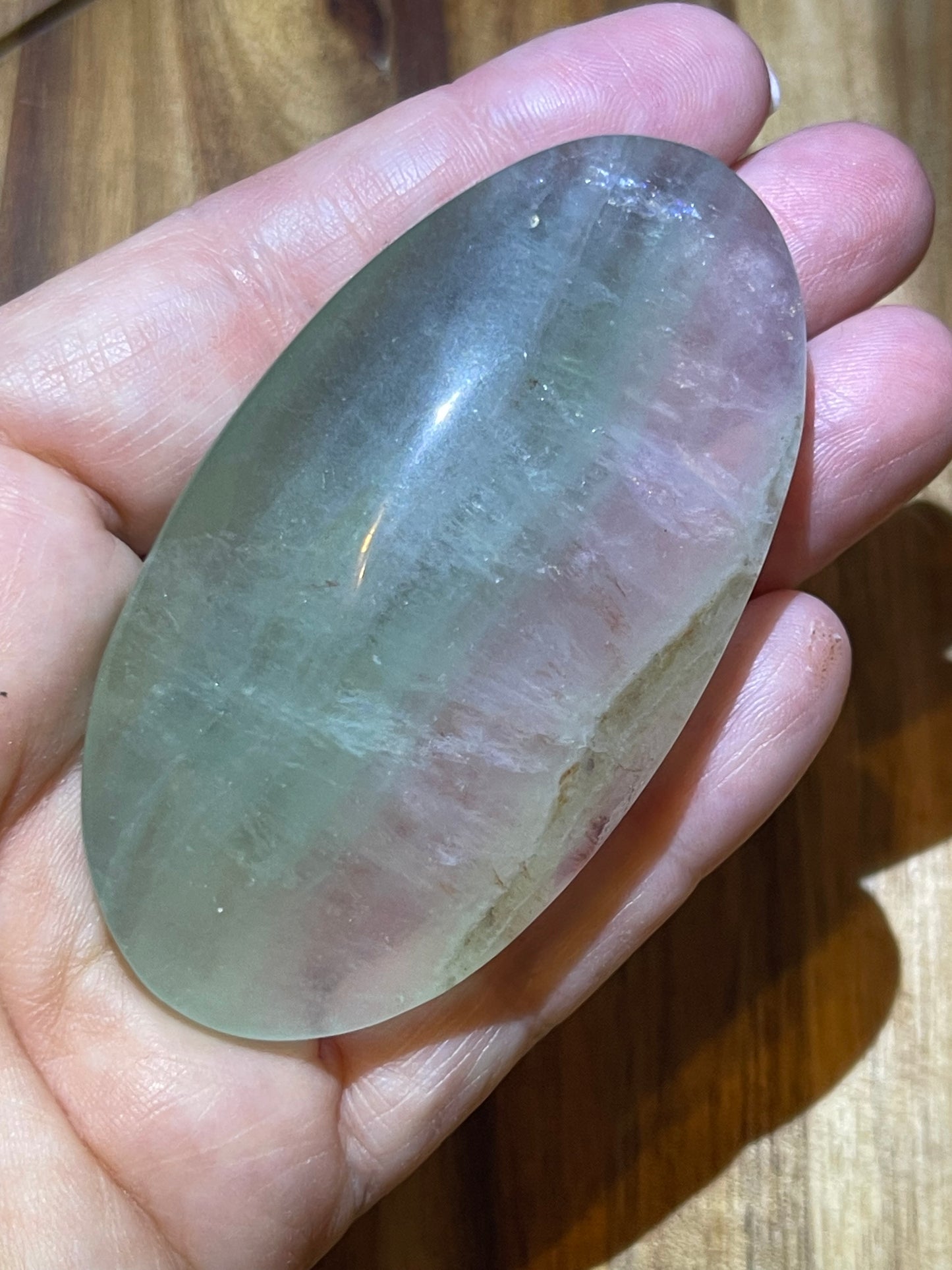Fluorite Palmstone Candy Fluorite Crystal Rainbow Fluorite Reiki Crystal Palm stone