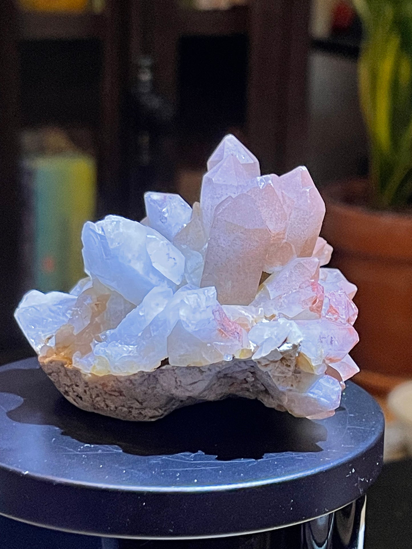 Pink Hematite Quartz Cluster | Pink Quartz | Elestial Quartz | Natural Hematoid Cluster