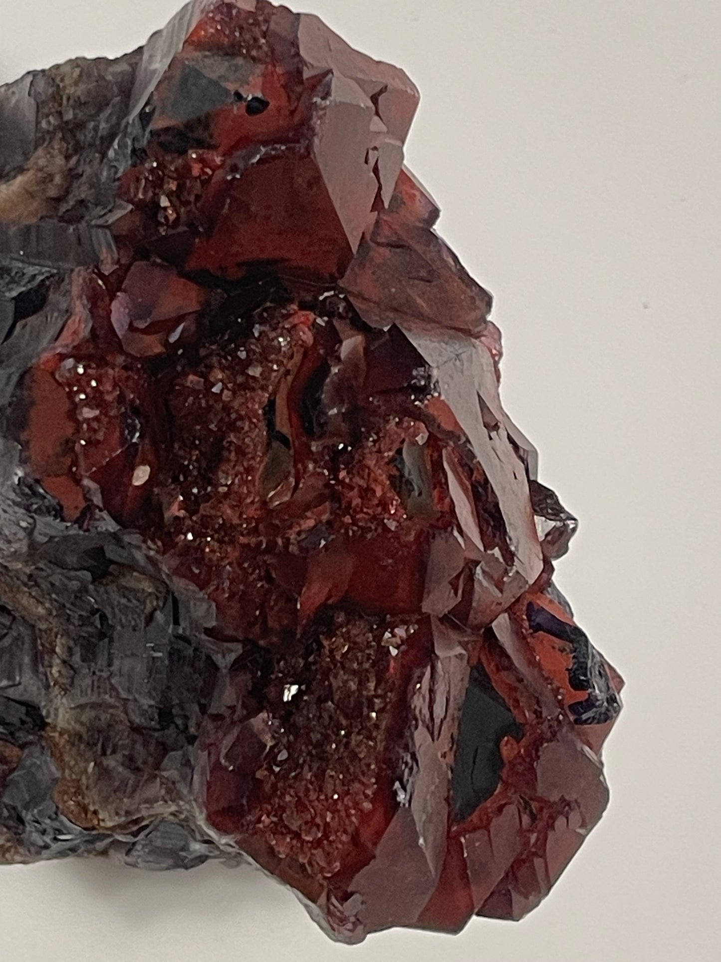 Red Amethyst Red Capped Amethyst with Hematite Alien Amethyst Cluster Elestial Amethyst with Record keepers Rare Crystal Home Decor Gift