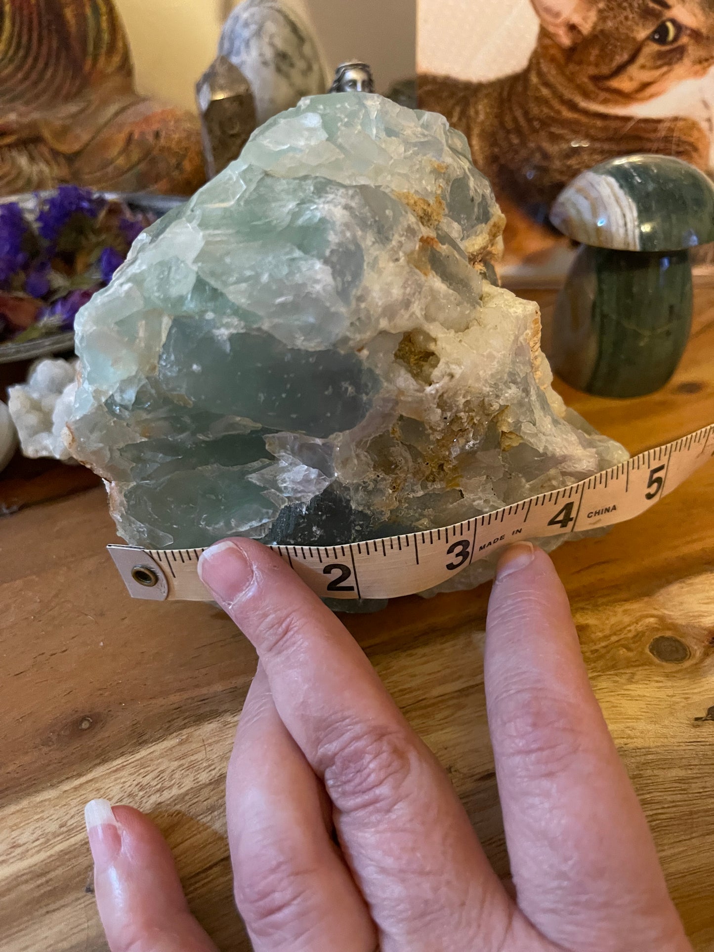 Chunky Raw Green Fluorite Specimen