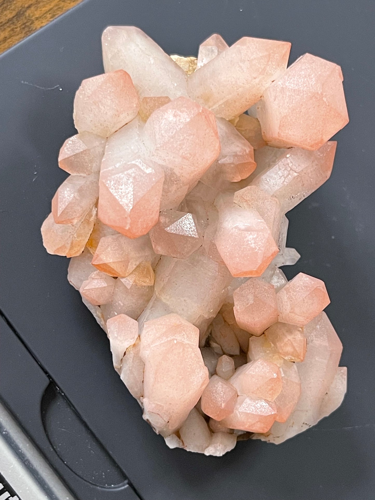 Hematite Quartz Cluster Pink Quartz Elestial Quartz Natural Hematoid Quartz Cluster Red Hematite Quartz Specimen Crystal Home Decor Gift