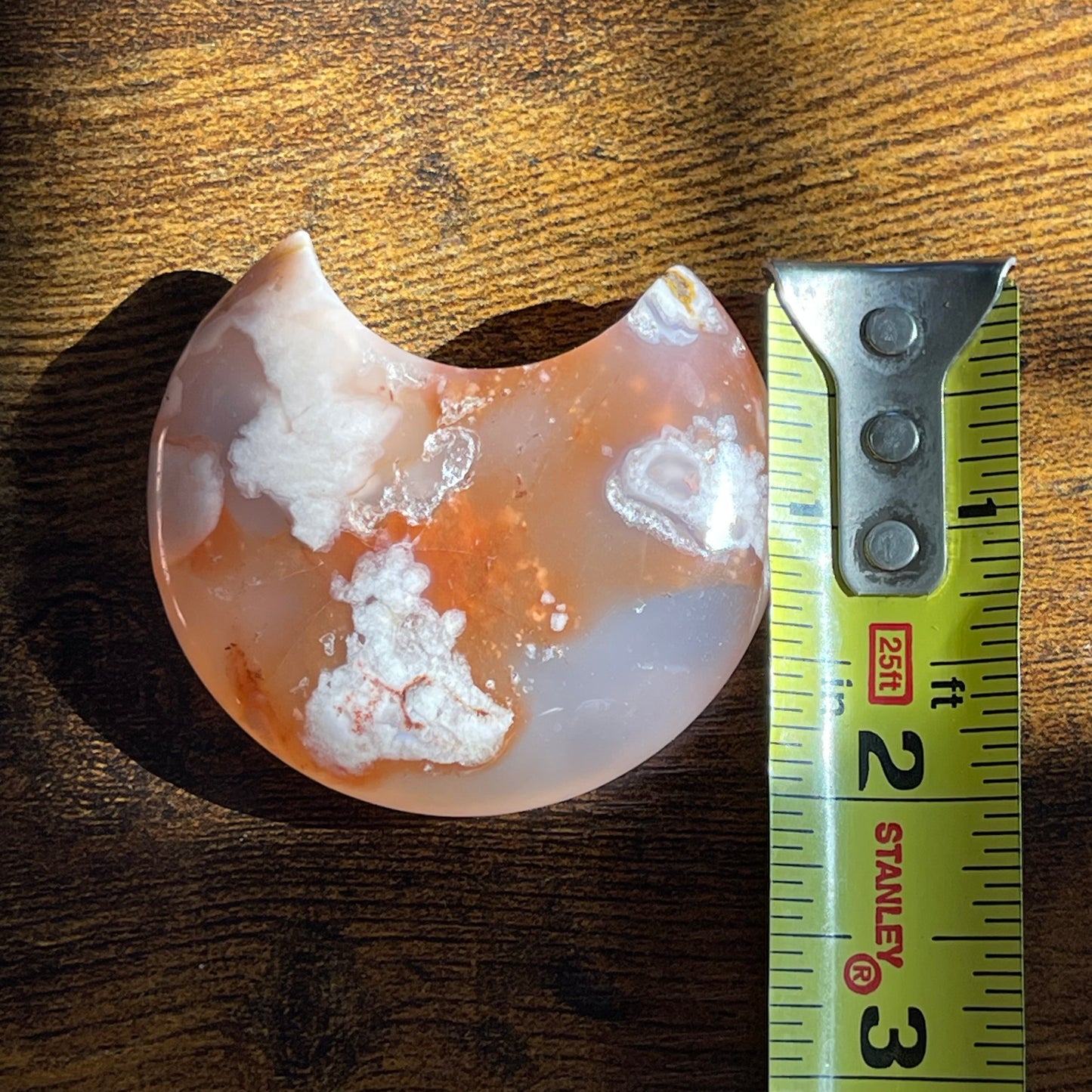 Flower Agate Moon Healing Crystal Moon