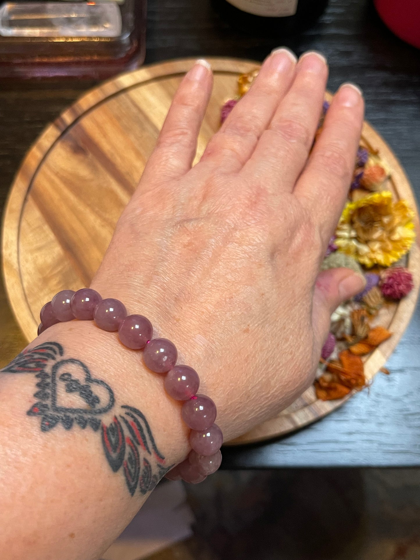 High Quality Purple Rose Quartz 10mm bracelet | Lavender rose quartz bracelet | 10mm Gemstone bracelets