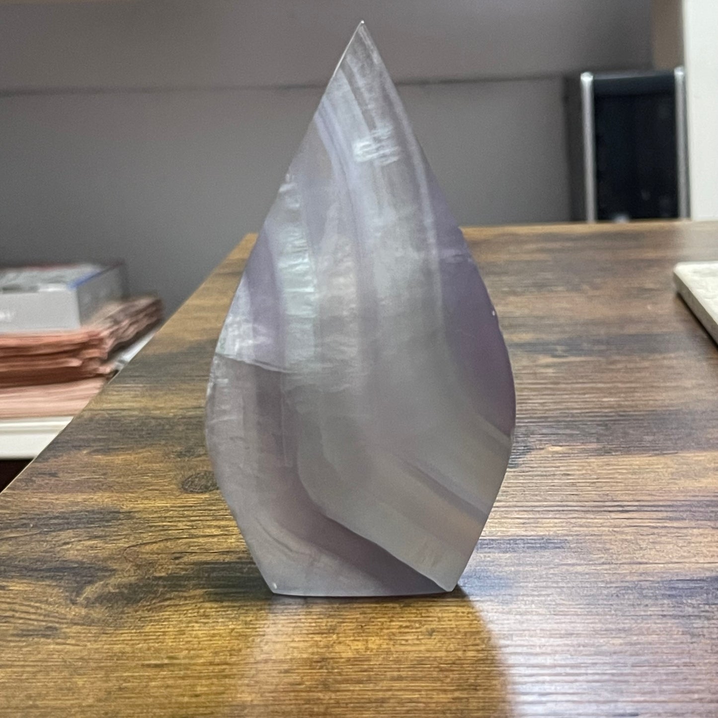 Yttrium Fluorite Freeform Flame Teardrop