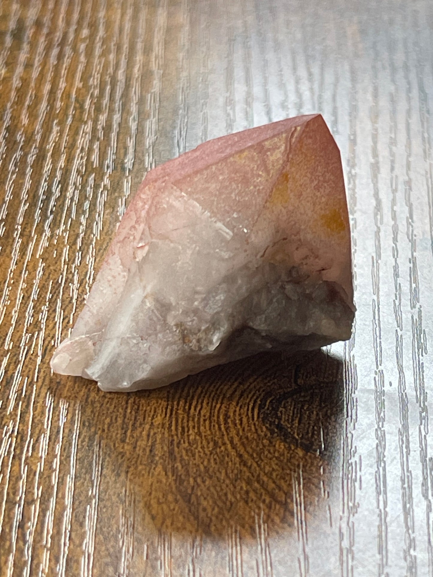 Pink Hematite Quartz Point Pink Quartz Elestial Quartz Natural Hematoid Crystal Point Red Hematite Quartz Crystal Home Decor Gift