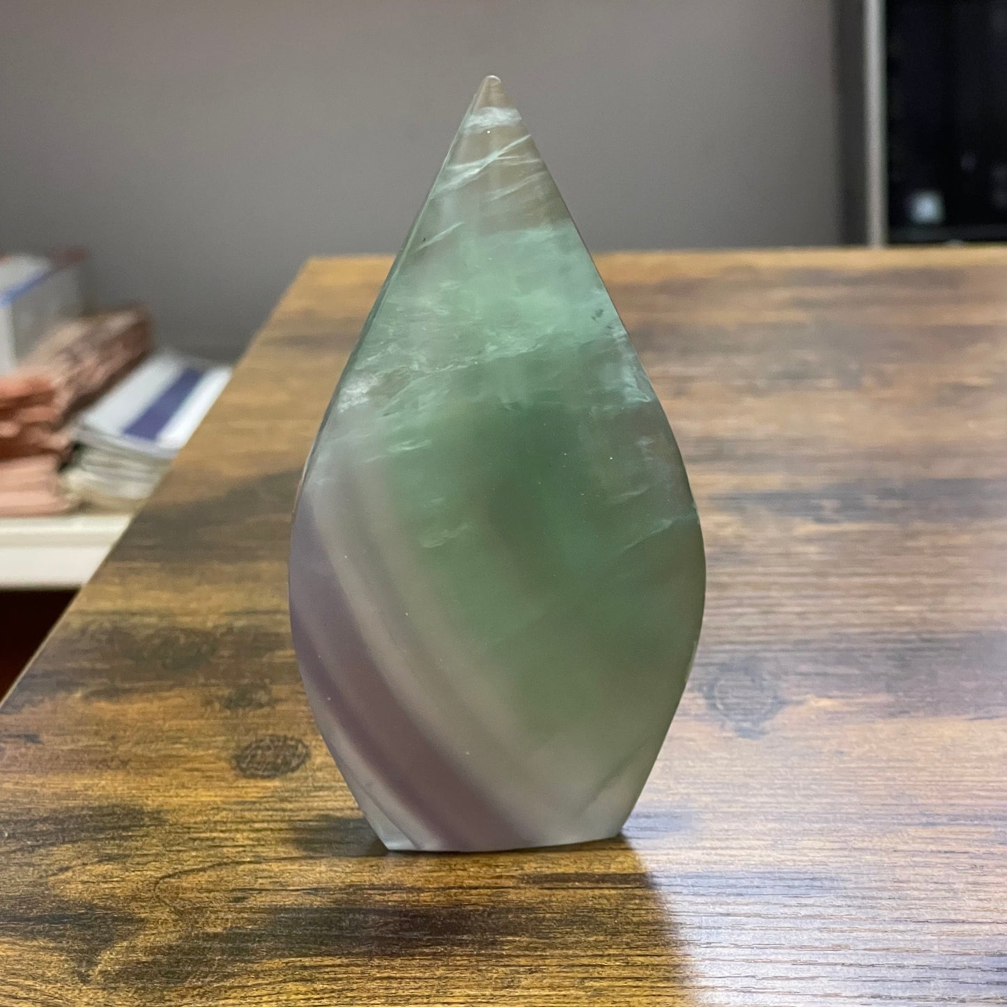 Yttrium Fluorite healing Crystal Flame/teardrop