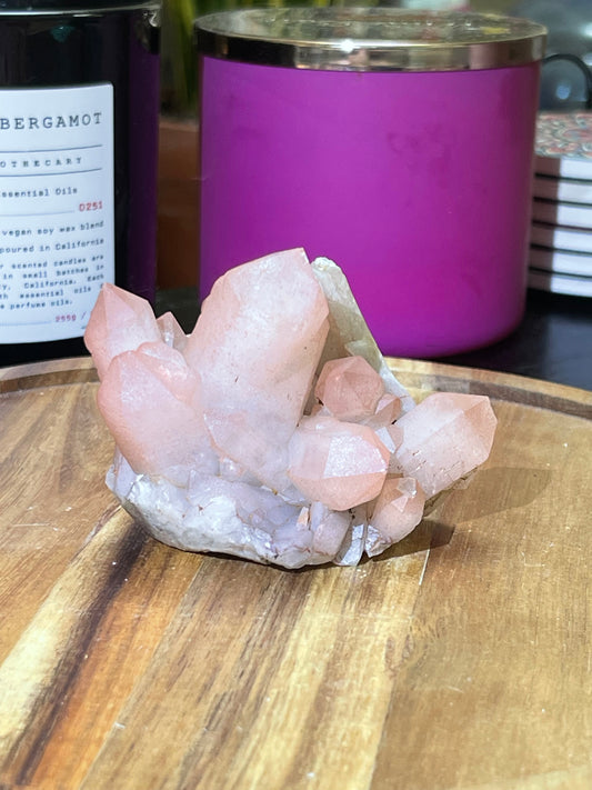 Pink Hematite Quartz Cluster | Pink Quartz | Elestial Quartz | Natural Hematoid Cluster