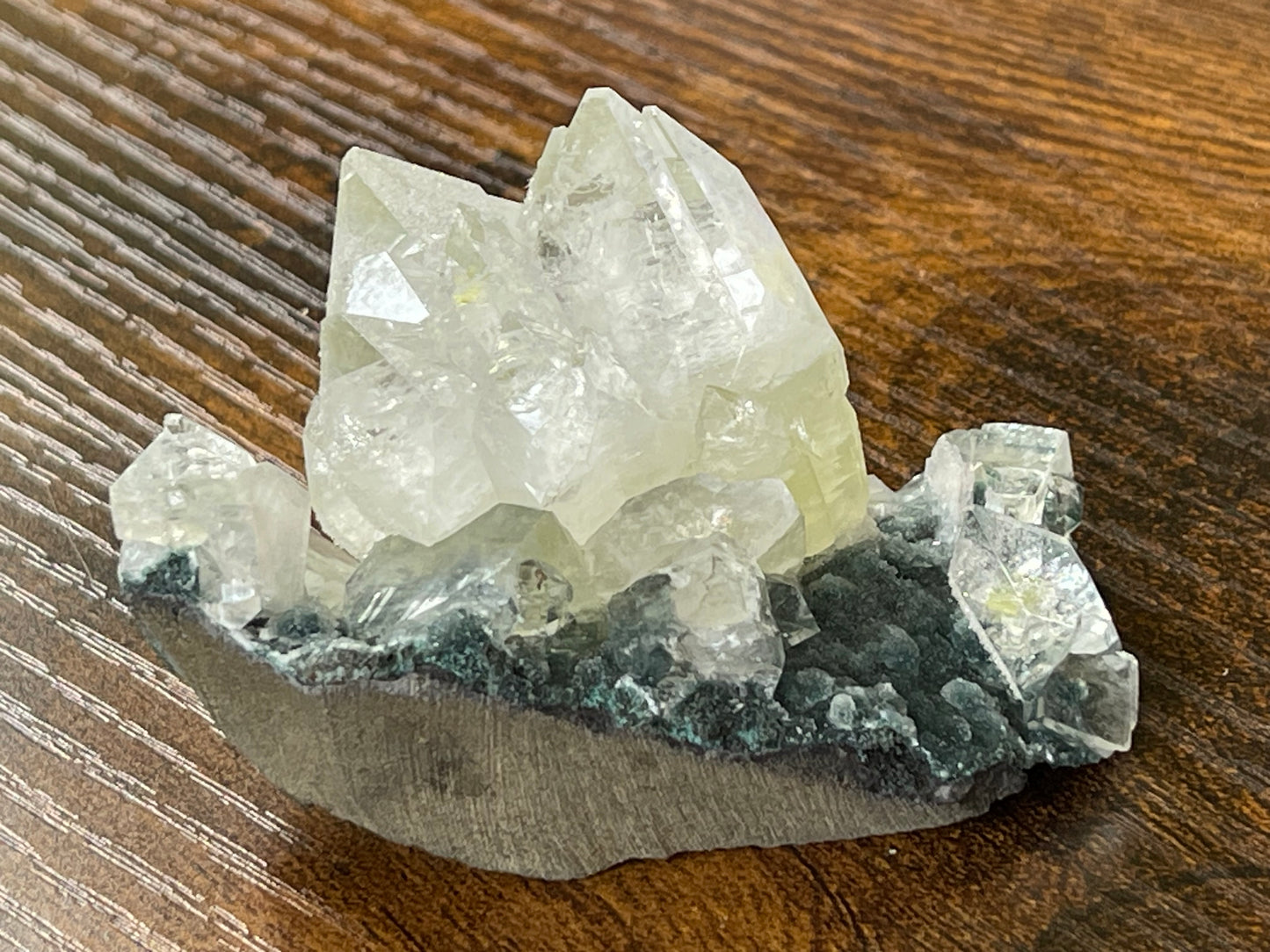 Apophyllite on Chalcedony AAA grade Apophyllite with Record Keepers Apophyllite Specimen on Druzy Chalcedony Base Crystal Home Decor Gift