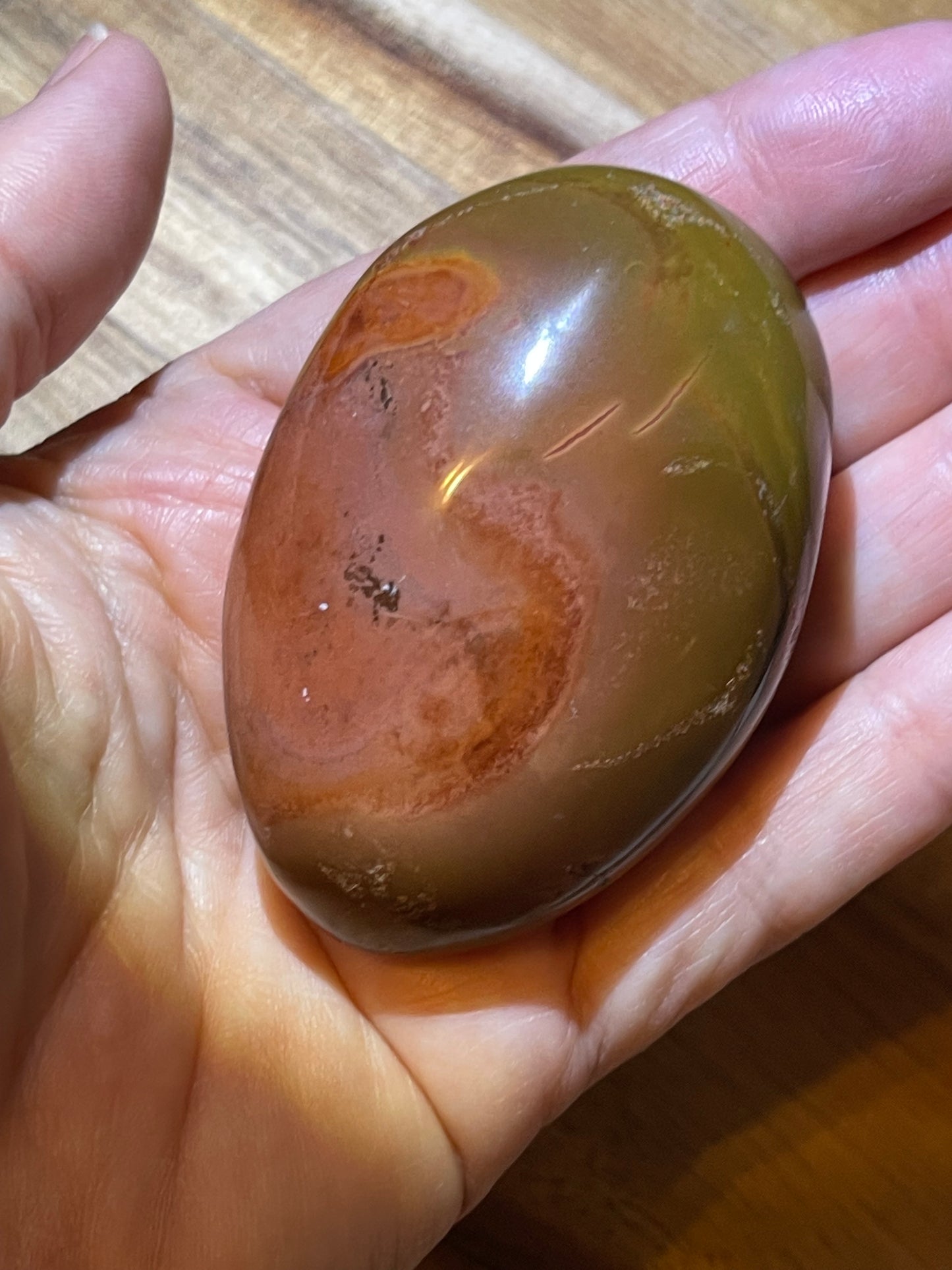 Polychrome Jasper Palmstone | Jasper Palm Stone | Healing Energy Crystal