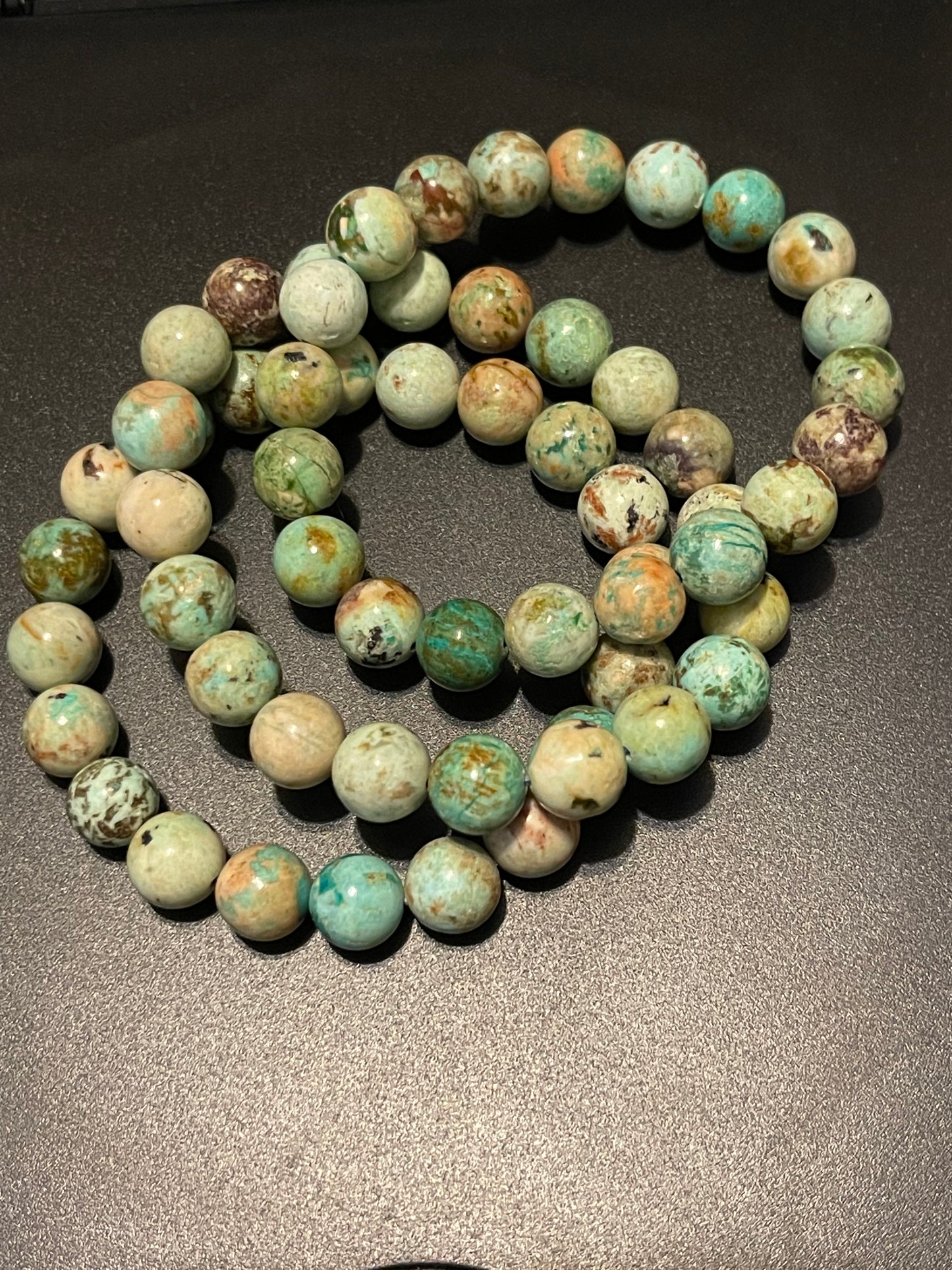 Genuine Turquoise 10mm Bracelets | Peruvian Turquoise | Turquoise Bracelets