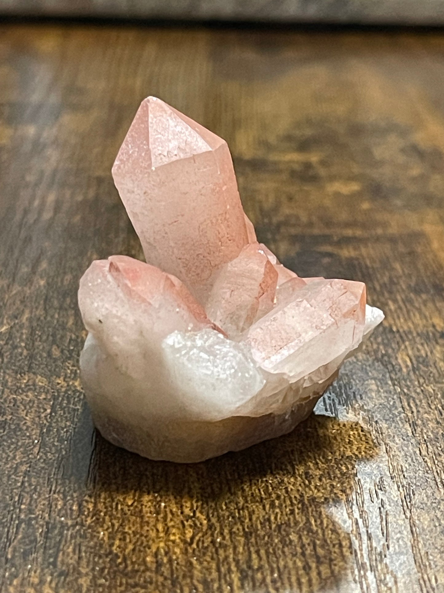 Pink Hematite Quartz Cluster Pink Quartz Elestial Quartz Natural Hematoid Cluster | Red Hematite Quartz Crystal Home Decor Gift
