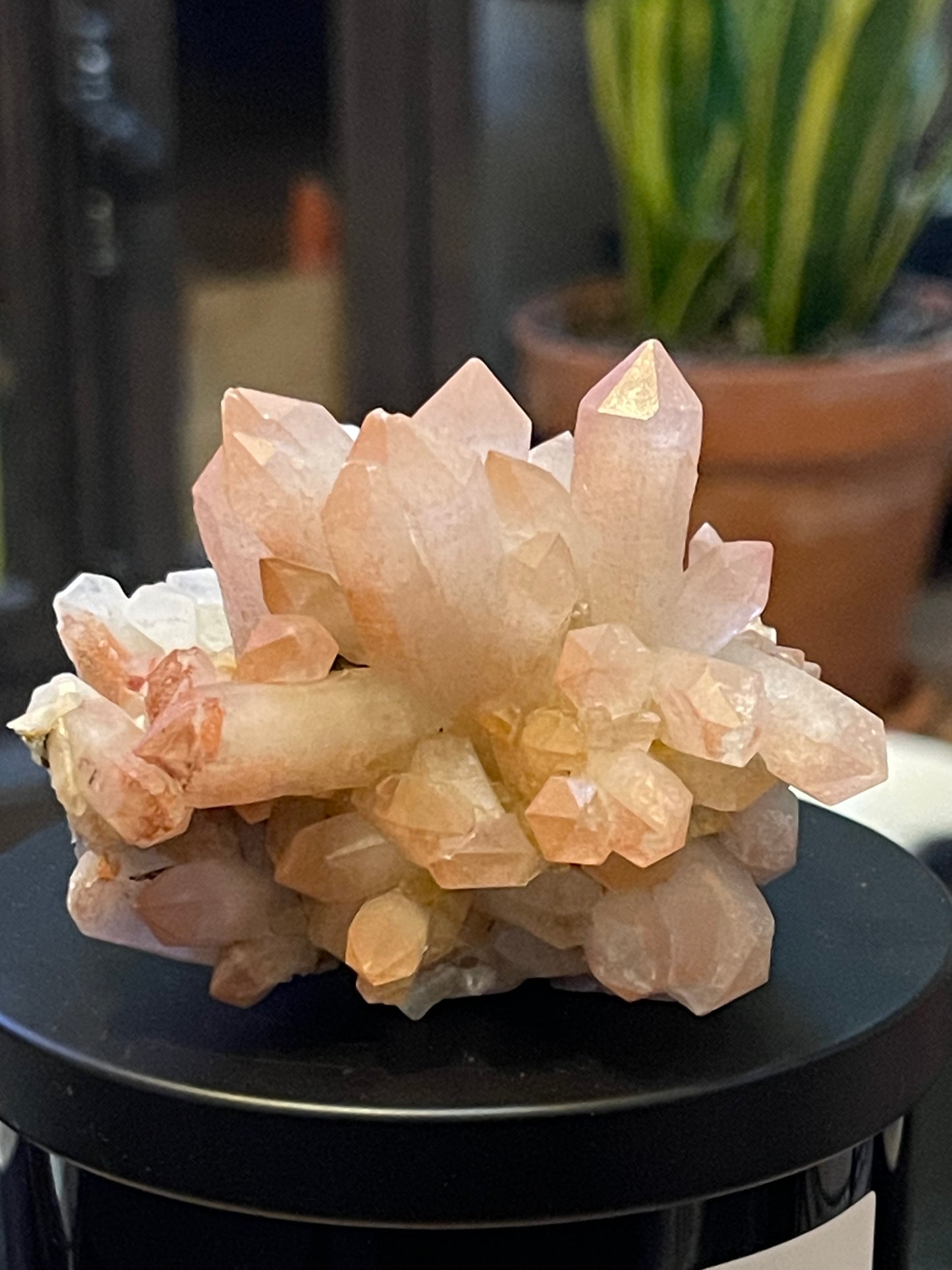 Pink Hematite Quartz Cluster | Pink Quartz | Elestial Quartz | Natural Hematoid Cluster