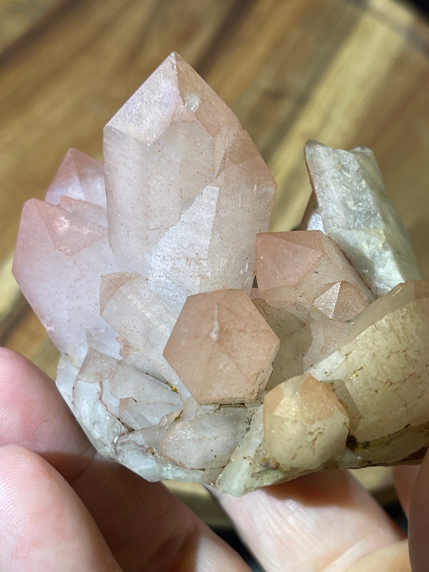 Pink Hematite Quartz Cluster | Pink Quartz | Elestial Quartz | Natural Hematoid Cluster