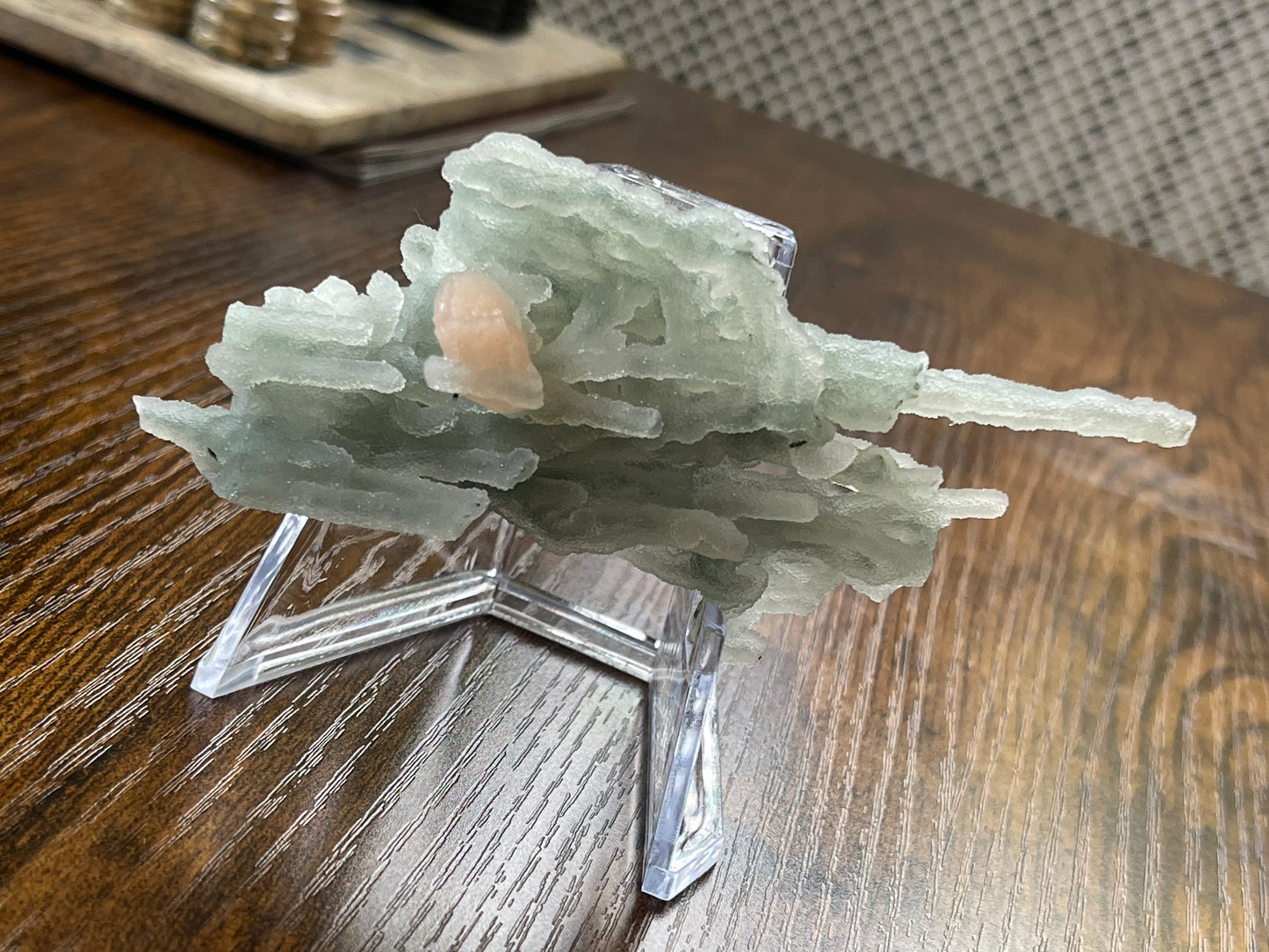 Green Chalcedony Crystal Stalactites Green Chalcedony Stilbite Sugar Druzy Chalcedony Rare Crystal Specimen Sparkly Crystal Home Decor Gift