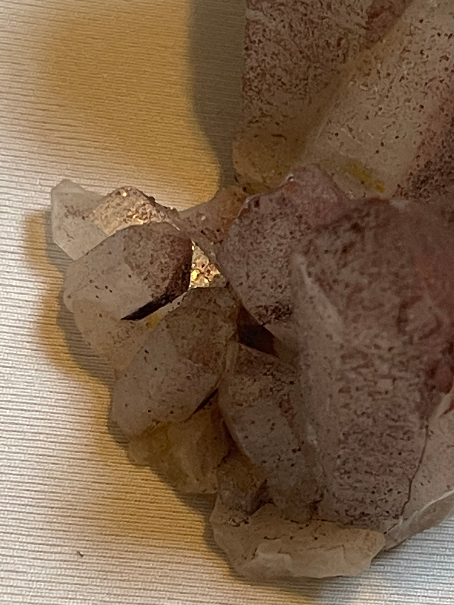 Pink Hematite Quartz Cluster Pink Quartz Elestial Quartz Hematoid Cluster Red Hematite Quartz Crystal specimen clear Quartz with hematite