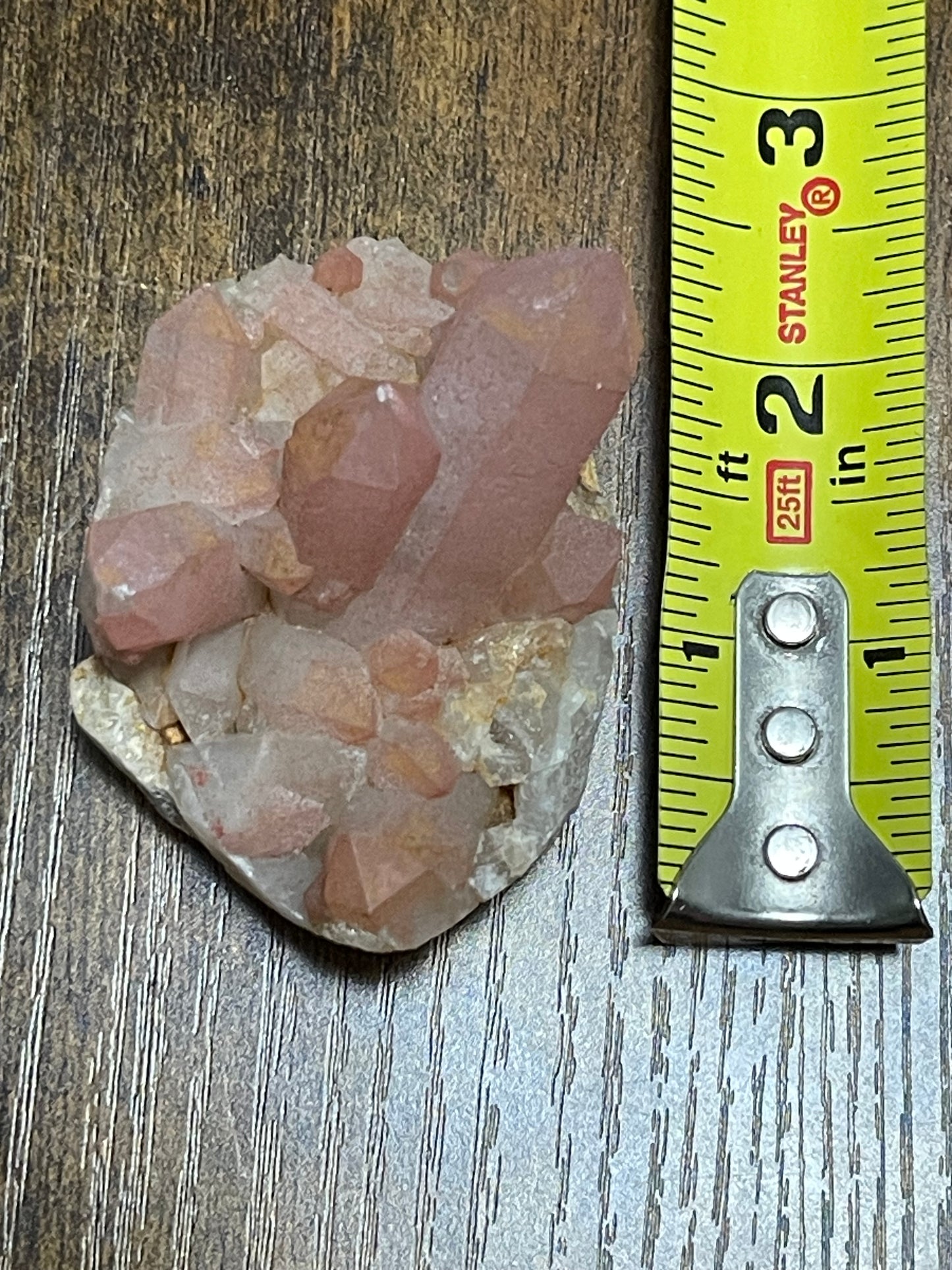 Pink Hematite Quartz Cluster Pink Quartz Elestial Quartz Hematoid Cluster Red Hematite Quartz Crystal specimen clear Quartz with hematite