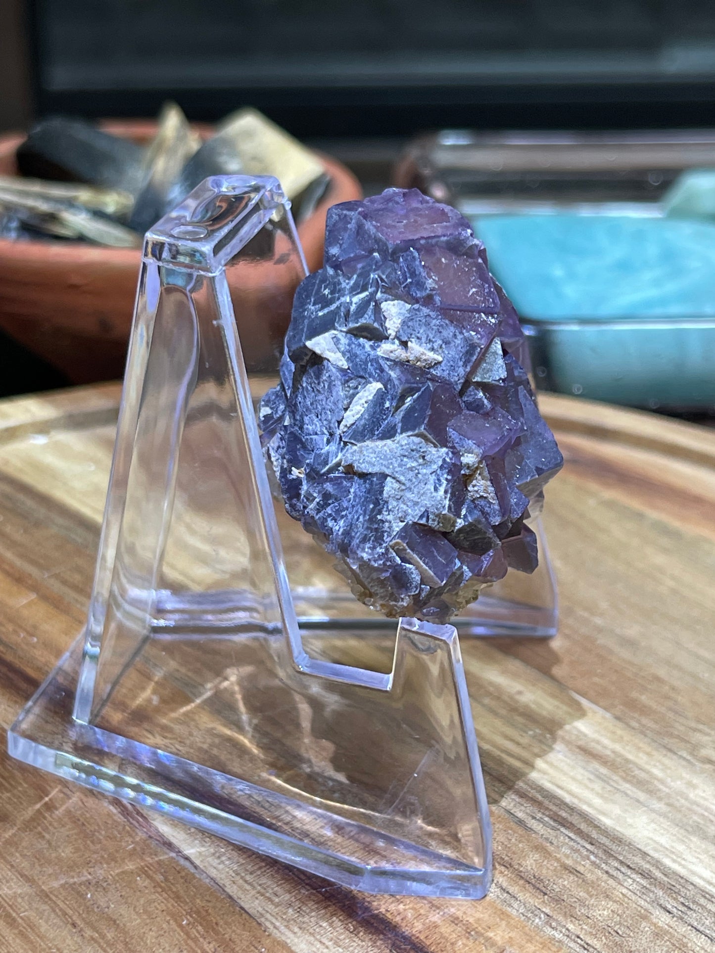 Cubic Fluorite Specimen | Purple Fluorite | Raw Fluorite | Purple Fluorite Specimen | Cubic Purple Fluorite