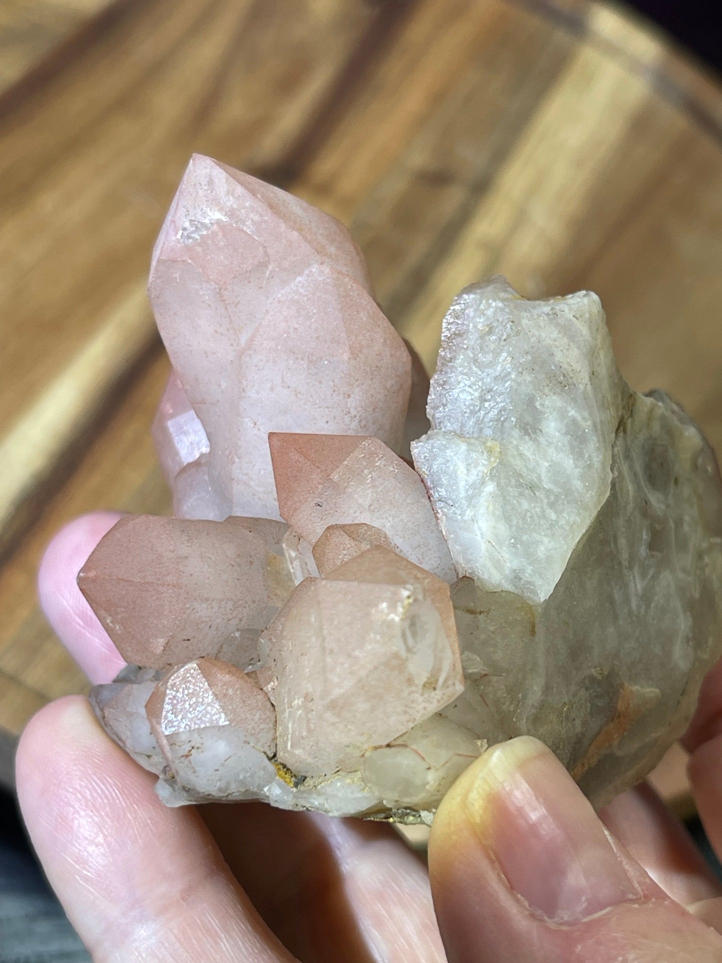 Pink Hematite Quartz Cluster | Pink Quartz | Elestial Quartz | Natural Hematoid Cluster