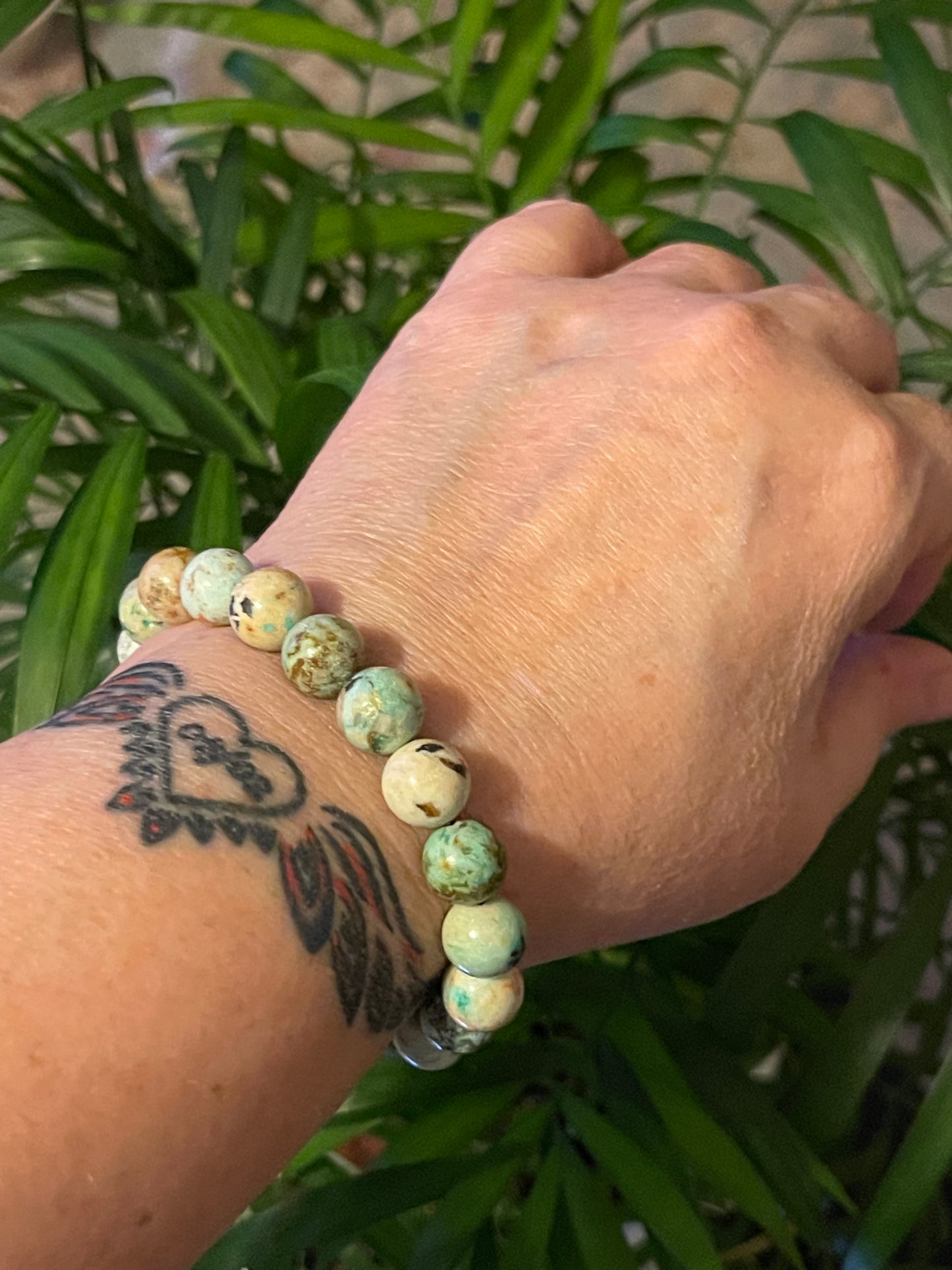 Genuine Turquoise 10mm Bracelets | Peruvian Turquoise | Turquoise Bracelets