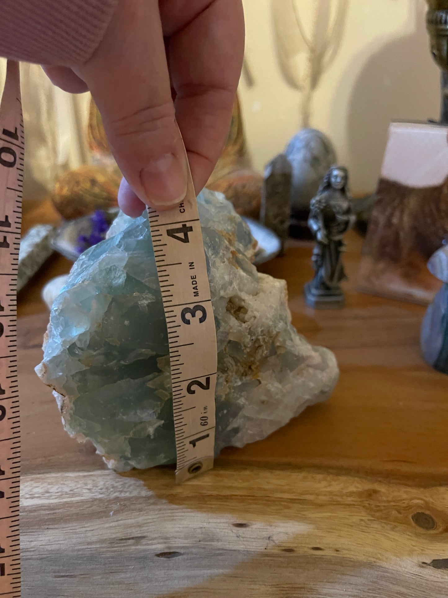 Chunky Raw Green Fluorite Specimen