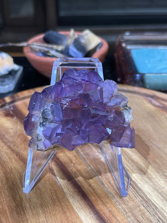 Cubic Fluorite Specimen | Purple Fluorite | Raw Fluorite | Purple Fluorite Specimen | Cubic Purple Fluorite