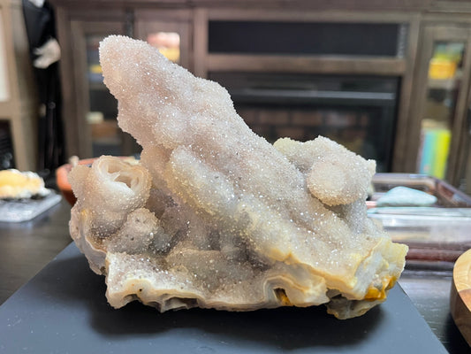 Rare Sugar Druzy Chalcedony Stalactite Specimen | Druzy Chalcedony | Natural Rainbow Chalcedony Specimen