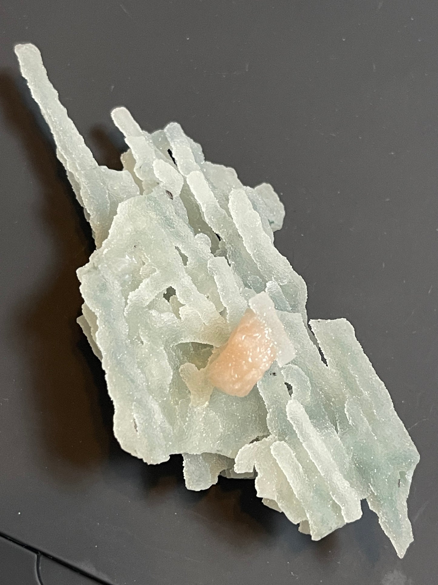 Green Chalcedony Crystal Stalactites Green Chalcedony Stilbite Sugar Druzy Chalcedony Rare Crystal Specimen Sparkly Crystal Home Decor Gift