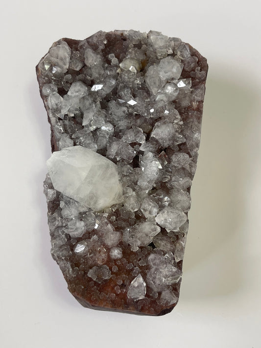 Diamond Apophyllite on Red Chalcedony Druzy Chalcedony Crystal Apophyllite Zeolite Specimen Rare Crystal Home Decor Gift Druzy Crystal
