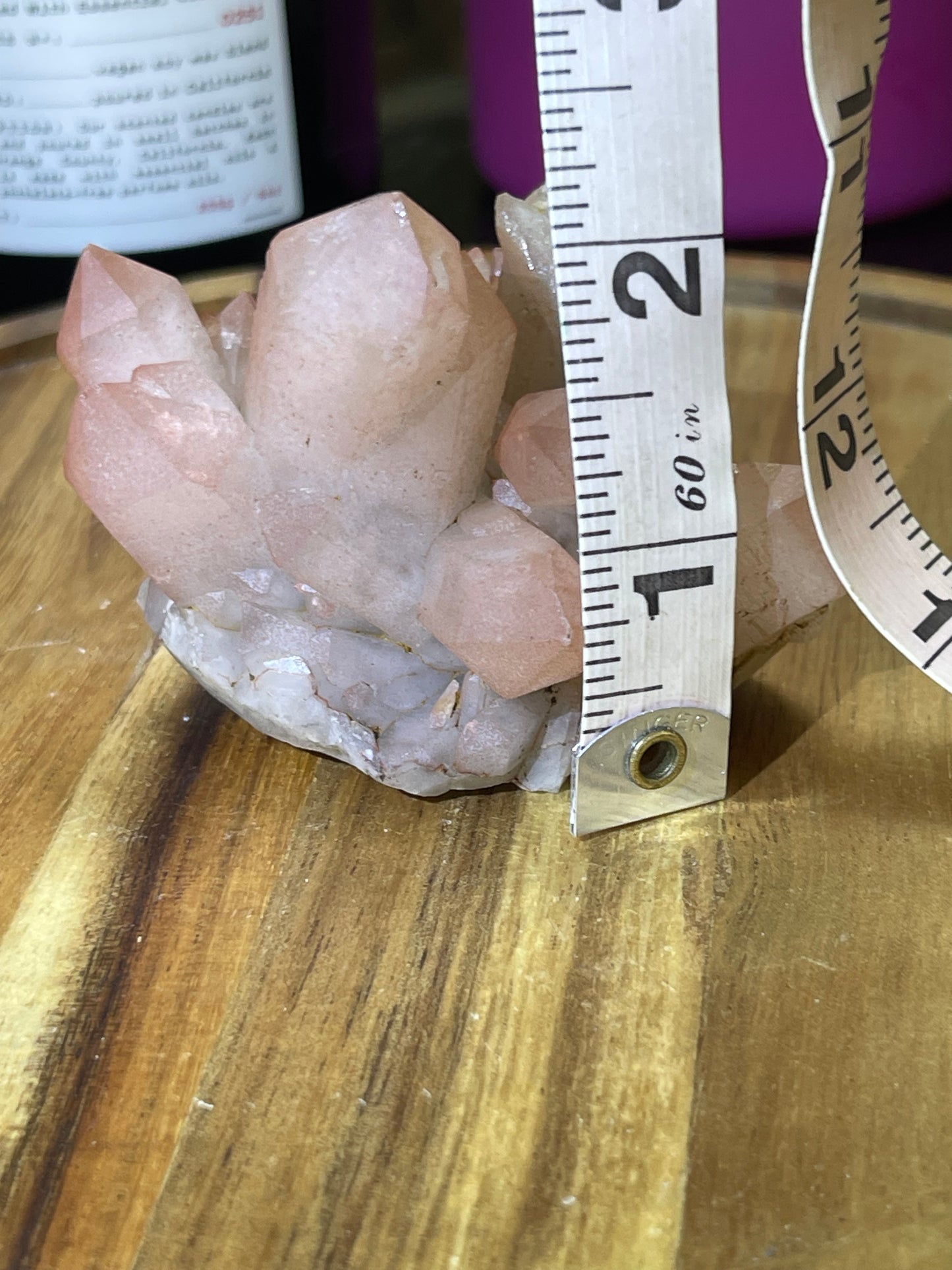 Pink Hematite Quartz Cluster | Pink Quartz | Elestial Quartz | Natural Hematoid Cluster